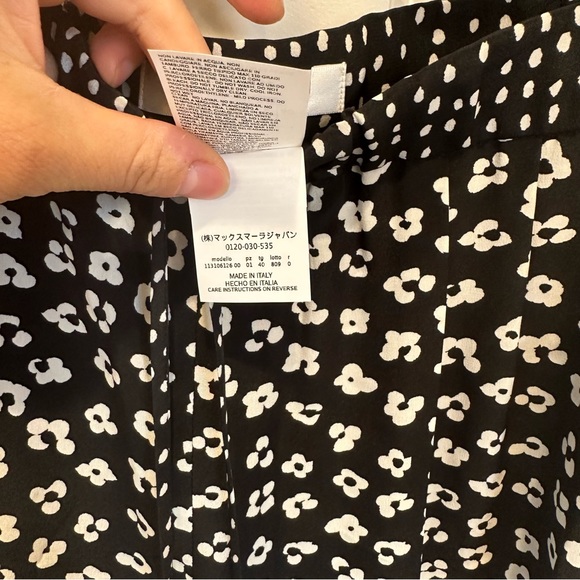 SOLD! on Ebay MaxMara label cut Made in Italy Silk Wide-leg joggers M 165/88A - Picture 12 of 12